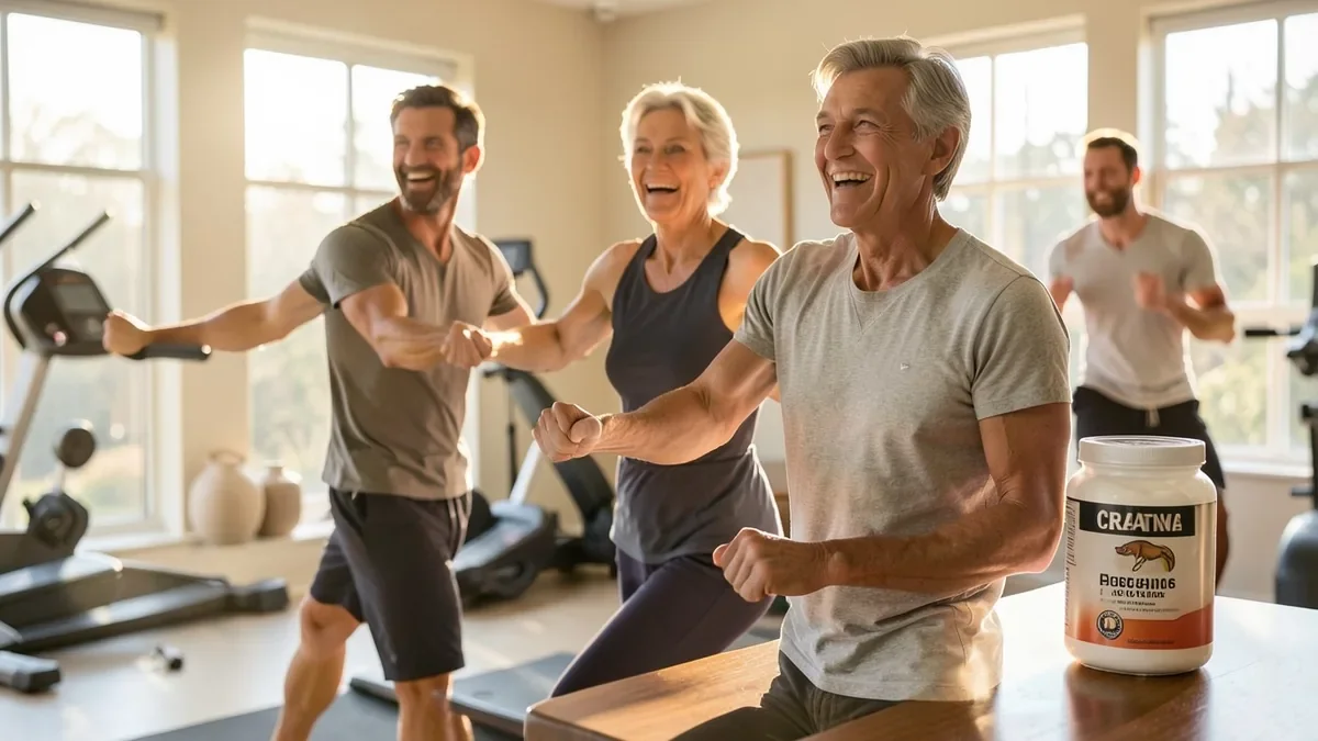 Creatina: el suplemento que aumenta masa muscular y fuerza después de los 45 años sin entrenar