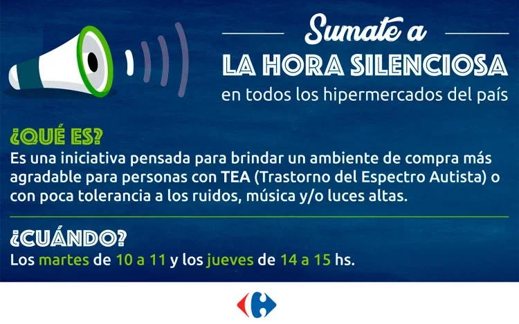 Carrefour implementa la “Hora Silenciosa” en todos sus Hipermercados y ofrece un ambiente de compra más agradable para personas con TEA