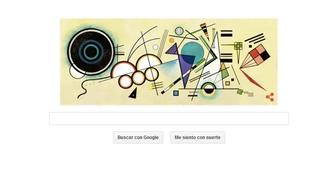 Vasili Kandinski y su trazo abstracto en doodle de Google