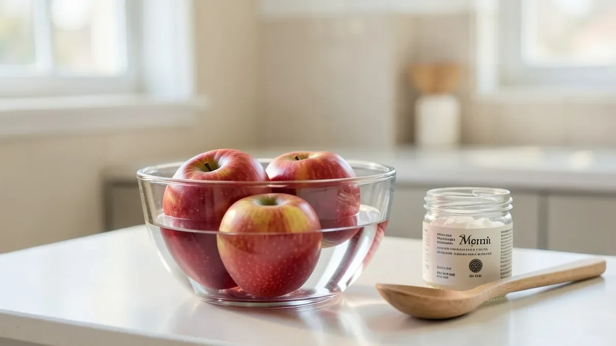 Lavar manzanas con bicarbonato: el método científico que deja la fruta lista para comer con cáscara