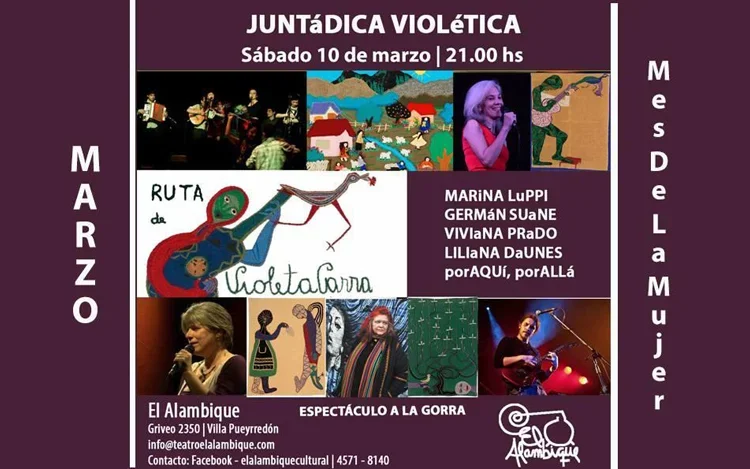 Mes de la mujer en El Alambique: JUNTáDICA VIOLéTICA